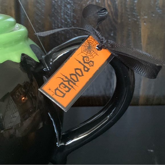 Potter’s Studio Witch Legs Halloween Cauldron Teapot with Spider Web Spout - Picture 4 of 14